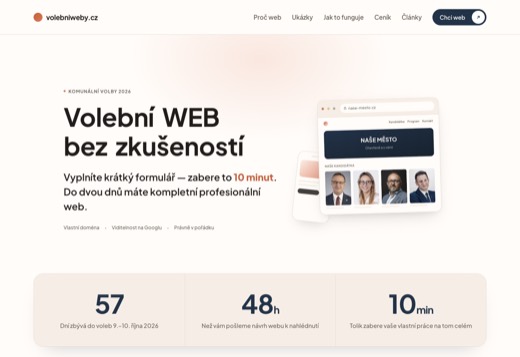 Náhled webu volebniweby.cz